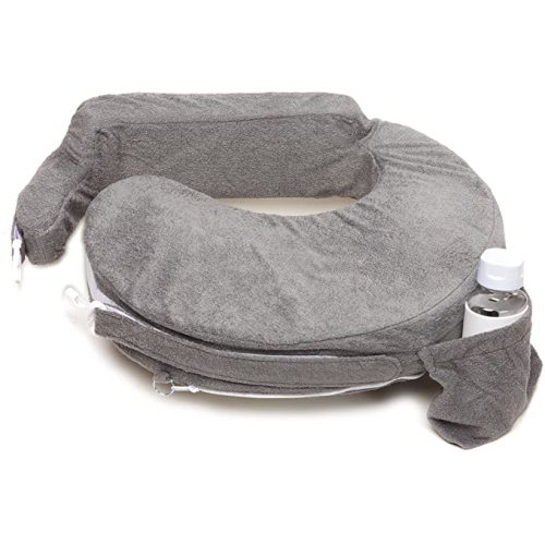 My Brest Friend Deluxe Nursing Pillow for Comfortable Posture, Evening Grey - Dark Grey