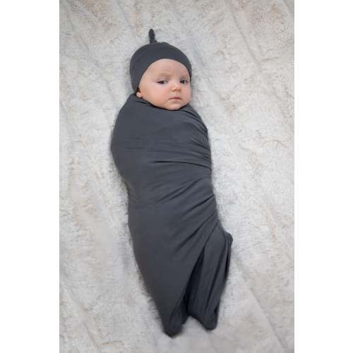 Baby Swaddle Set: Charcoal Grey