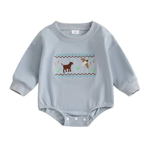 Gaono Baby Boy Duck Hunting Clothes Mallard Duck Long Sleeve Sweatshirt Romper Fall Winter Infant Outfit