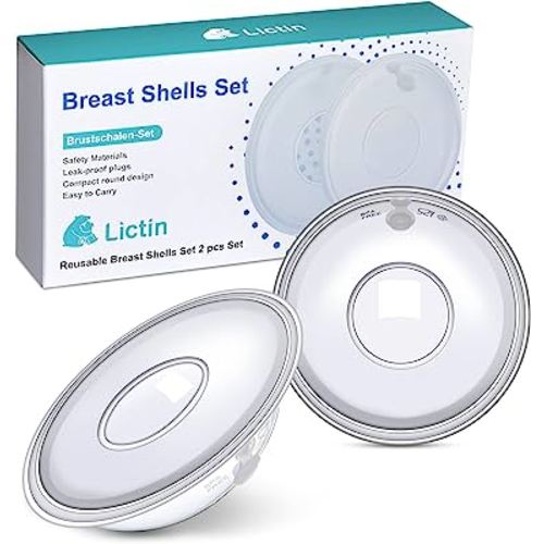 Mommyz Love Breast Feeding Essentials Kit. Breast Shell & Milk Catcher +  Nipple Cream for Breastfeeding Relief