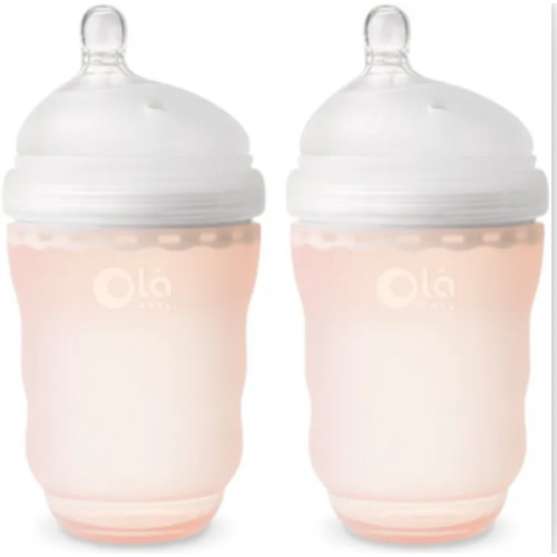 Olababy Gentle Bottle 2 Piece Coral Set, 8 Ounce 2PK