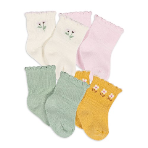 Gerber Baby Boy or Girl Unisex Wiggle Proof Socks, 4-Pack, Sizes Newborn - 0/6 Months
