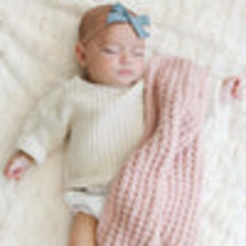 WAFFLE KNIT MINI BLANKETS - Rosette