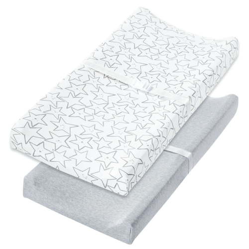 Little Star Unisex Nursery 2Pk Super Soft Changing Pad Cover for Baby Boy, Girl