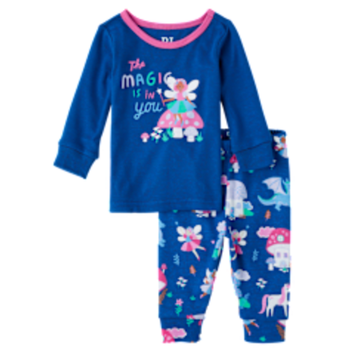 Baby And Toddler Girls Long Sleeve Fairy Snug Fit Cotton Pajamas - BLUE | The Children's Place