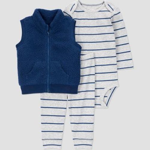 Carter's Just One You® Baby Boys' 3pc Vest & Pants Set - Blue