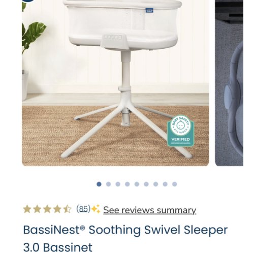 HALO - BassiNest Soothing Swivel Sleeper 3.0S - white/grey