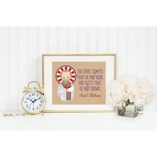 Saint Ambrose Prayer Print (8x10)