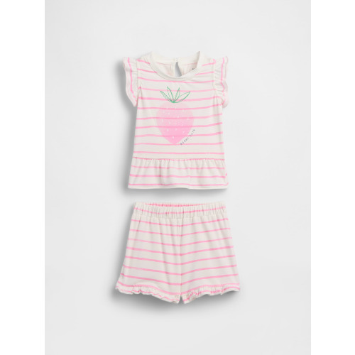 Baby Floral Ruffle Outfit Set