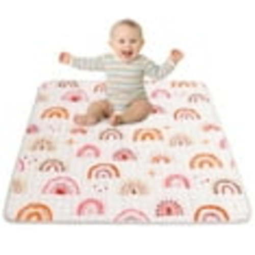 KABOER Baby Play Mats for Floor, 50x50'' Cotton Play Mat for Playpen, Thicken Soft Padding Playmats, Non Slip Machine Washable Baby Crawling Mat for Babies and Toddlers Infants