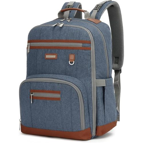 Diaper Bag Backpack, Large Baby Nappy Bags with Portable Changing Pad for Boys and GirlsMultifunction Travel Baby Bag for Moms Dads, Shower Gifts Waterproof and Stylish，Deep Blue