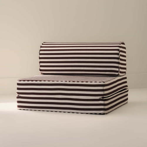 Ivory & Moose Brown Striped Modular Couch | Bennett | House of Noa