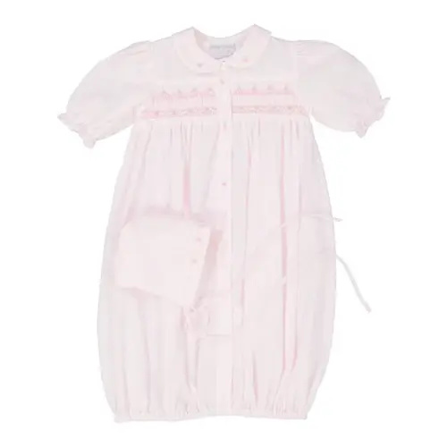 Ribbon Smocked Take Me Home Gown with Hat | Feltman Brothers