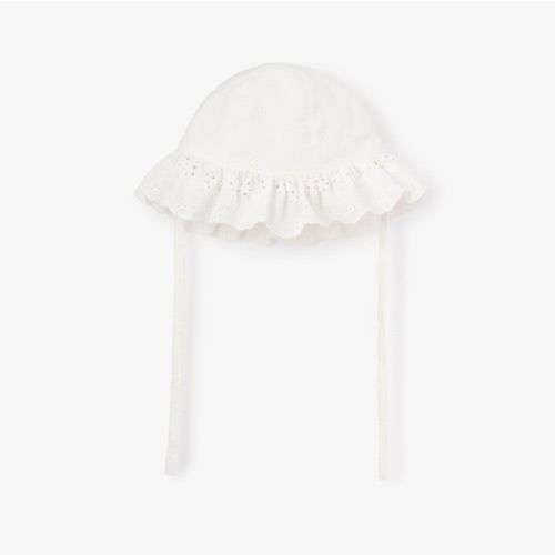 Eyelet Lace Ruffle Sunhat – Elegant Baby