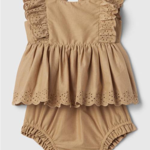 Baby Eyelet Two-Piece Outfit Set