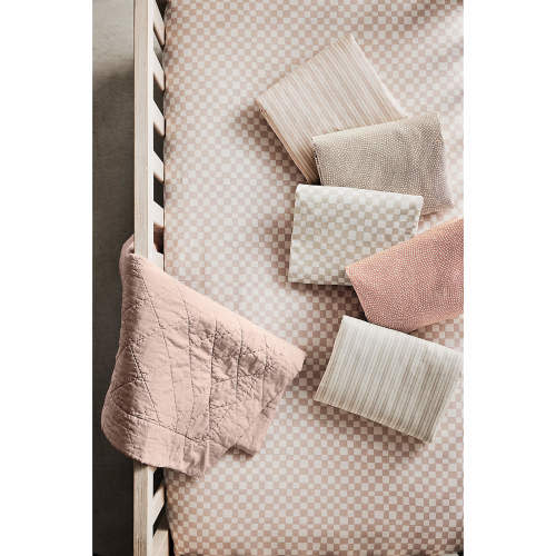 Venice Dusty Blush 100% Organic Cotton Baby Crib Fitted Sheet by Leanne Ford