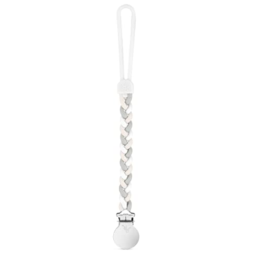 Ryan & Rose Cutie Clip Braiden Pacifier Clip - Braided Silicone (Sandbox)