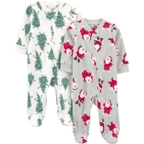 Simple Joys by Carter's Baby In 2pk Fleece Snp Santa Trees
