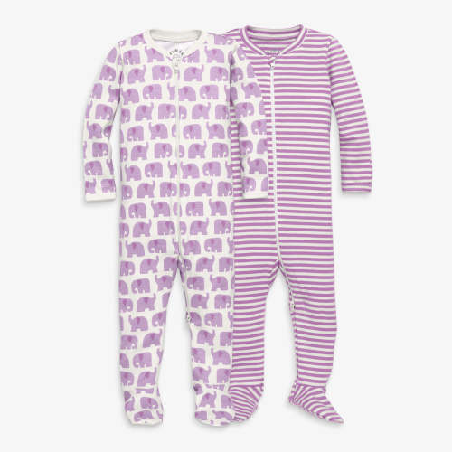 Organic interlock zip footie 2-pack gift set | Primary.com