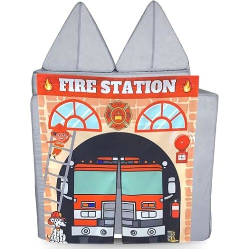 Couch Swag Play Panel for Childrens Foam Sofa Kids Couch (Firehouse)