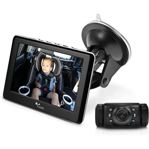 | Car Portable Baby Monitor with Night Vision Cam, Wireless Transmission, Universally Compatible, 4.3” Digital Display, Mounts onto Headrest and/or Windshield
