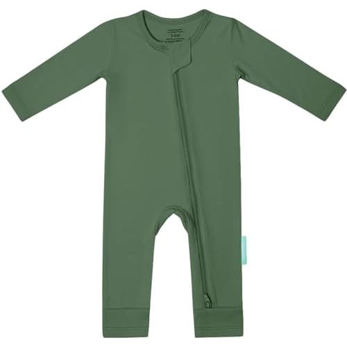 PurComfy Baby Long Sleeve Romper Jumpsuit, Premium Soft Rayon One Piece Pajamas Boy Girl 2-Way Zipper Coverall Sleeper