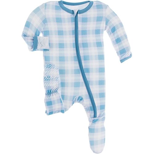 KicKee Pants Print Footie with Zipper