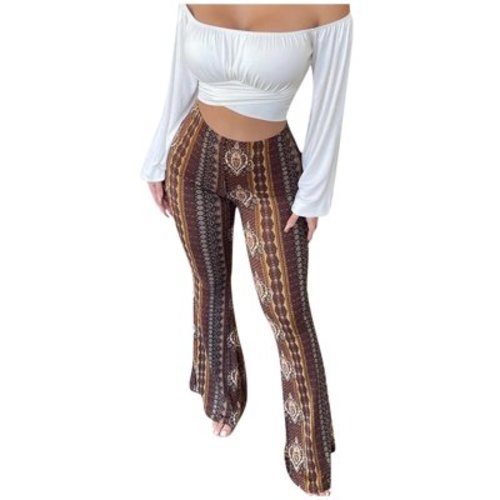 Luxalzxs Flare Leggings for Women High Waisted Boho Palazzo Wide Leg Yoga Pants Ethnic Paisley Floral Bell Bottoms Flared Leggings