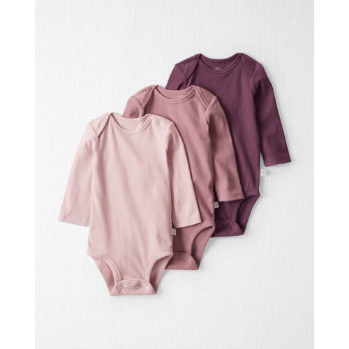Baby 3-Pack Organic Cotton Rib Gradient Bodysuits in Pinks - Little Planet | Carter's
