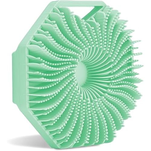 Sud Scrub® Antimicrobial Silicone Body Scrubber, Exfoliating Body Scrubber for Sensitive Skin, Eco Friendly Shower Scrubber for Body, Silicone Body Brush for Showering, Mint