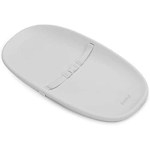 Evolur Eva Baby Changing Pad in Light Gray, Soft, Lightweight and Portable Changing Pad, Fits All Changing Table, Waterproof Firm Padding