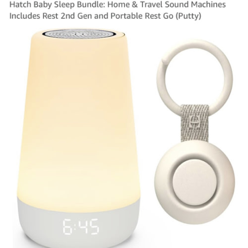 Hatch Baby Sleep Bundle: Home & Travel Sound Machines Includes Rest 2nd Gen and Portable Rest Go (Putty)