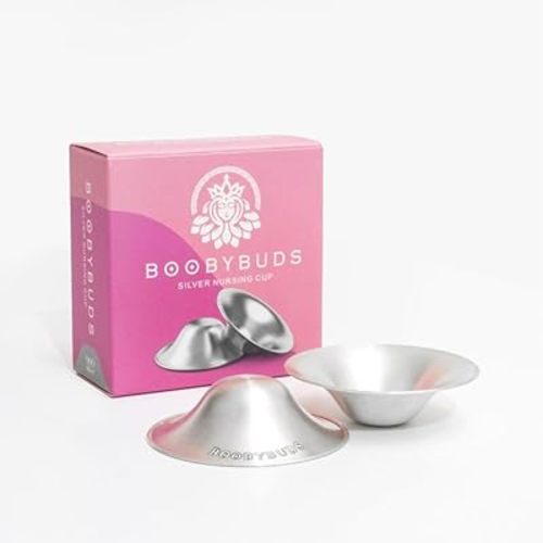 The Original Silver Nursing Cups - Nipple Shields for Nursing Newborns - 100% Pure 999 Silver - Universal Fit - Soothe and Protect Sore Nipples (Regular)