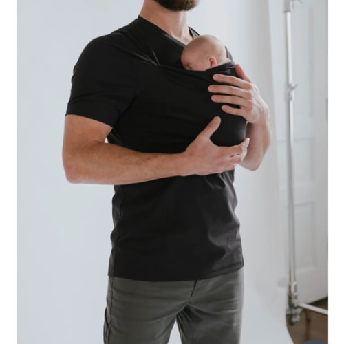 Lalabu Dad Shirt | Original Babywearing T-Shirt with Kangaroo Pouch | Baby Wrap Carrier for Newborns & Infants | Baby Wrap Carrier for Newborns | Essential for new Dads