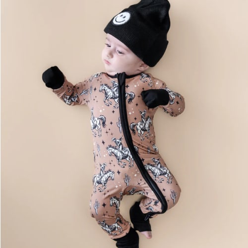 Bamboo Zip Romper | Desert Cowboy