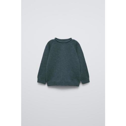 100% MERINO WOOL SWEATER - Petrol blue | ZARA United States