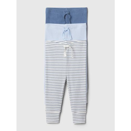 Baby First Favorites TinyRib Pants (3-Pack) in bainbridge blue stripe, size: 3-6 M