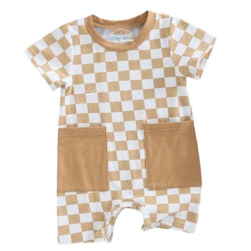 Checkered Retro Sleeveless Jumpsuit Romper