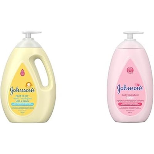 Johnson's Baby Wash and Shampoo (1000 ml) + Johnson's Baby Lotion (800ml)
