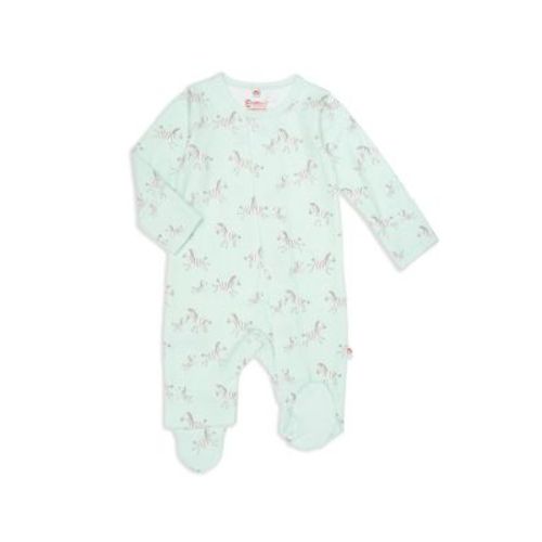 Baby Boys or Baby Girls Zebra Print Footed Coverall