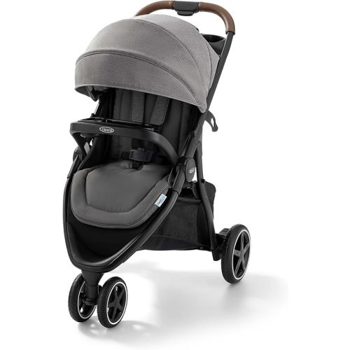 Graco Outpace LX All-Terrain 3-Wheel Baby Stroller, Cohen €” Compatible for Travel System, Easy One-Hand Fold, in-Seat Suspension for Comfortable Ride, Never-Flat Rubber Tires