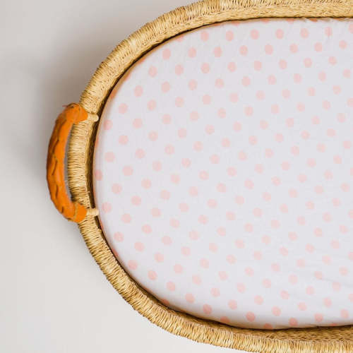 Pink Polka Dot Changing Pad Cover
