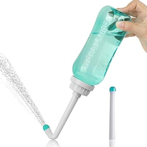 LIVE4COOL Peri Bottle for Postpartum Perineal Care 16.9oz/500ml for Mom and Baby Clean,Portable Travel Bidet with 2 Rinse Tubes for Baby Female Menstruation Cleaning Lochia Hemorrhoids