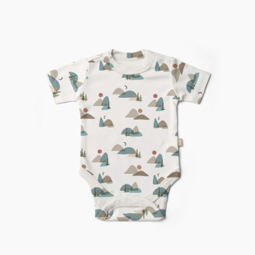Printed Short-Sleeve Bodysuit - Sunset Peak