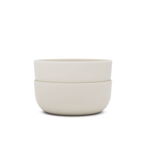 Lalo 2pk Silicone Dining Bowls - Oatmeal