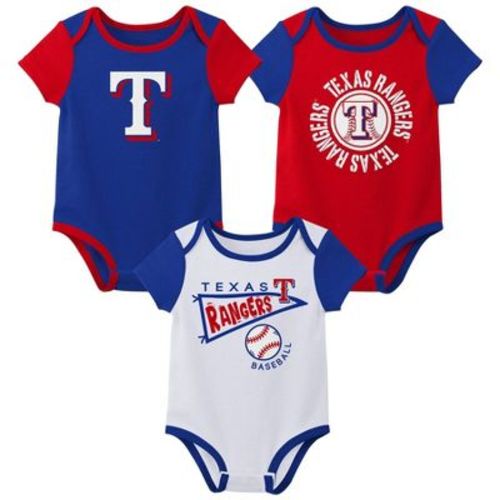 MLB Texas Rangers Newborn 3-pack Bodysuits - 6-9M