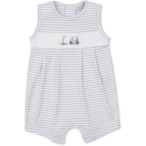 Kissy Kissy Baby Boys Infant Fairway Foursome Stripe Sleeveless Short Playsuit
