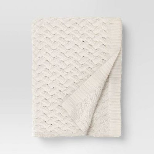 Chunky Chenille Throw ivory - Threshold™