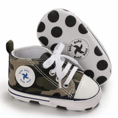 Sekantrol Unisex Baby Girls Boys Shoes Infant Soft Sole Canvas Newborn First Walkers High Top Anti-Slip Sneakers