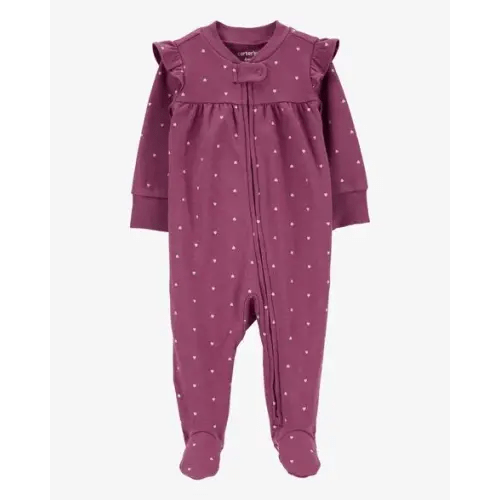 Baby Heart 2-Way Zip Cotton Sleep & Play Pajamas | Carter's